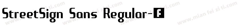StreetSign Sans Regular字体转换
